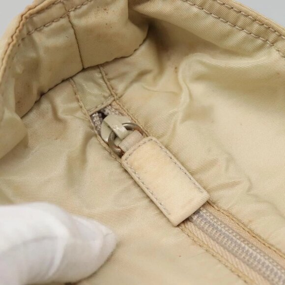 PRADA Hand Bag Nylon Beige Auth - Picture 11 of 16